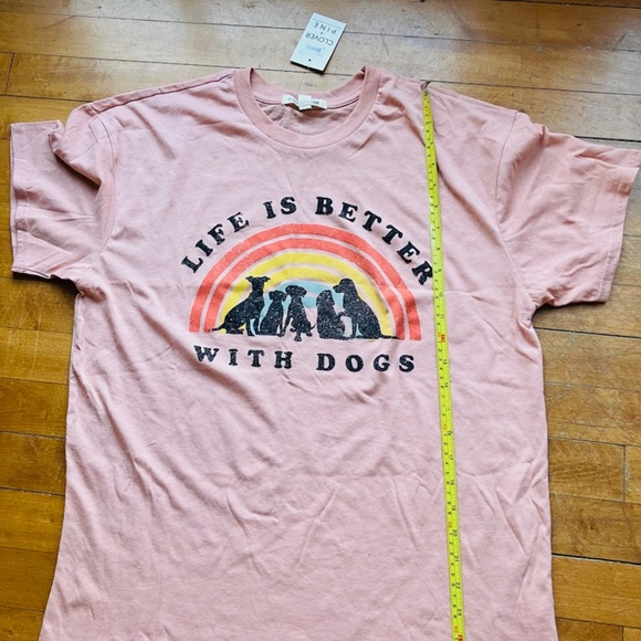 Life is Better with Dogs Cotton M T-Shirt NWT - Picture 5 of 5